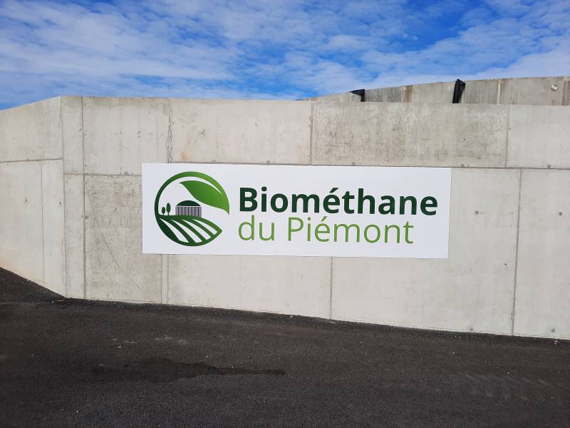 Installation d'une enseigne en Dibond pour un exploitant agricole situé à Westhouse proche de Erstein